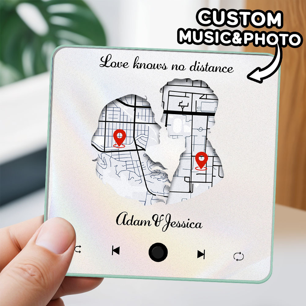 Personalized Music Fridge Magnet Map Long Distance Relationship Gift The Best Anniversary Gift Can Be Played Music Fridge Magnet For Her - soufeelmy