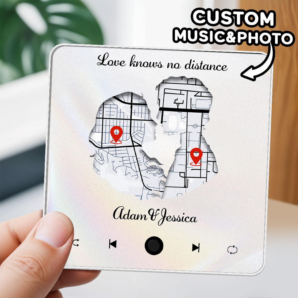 Personalized Music Fridge Magnet Map Long Distance Relationship Gift The Best Anniversary Gift Can Be Played Music Fridge Magnet For Her - soufeelmy