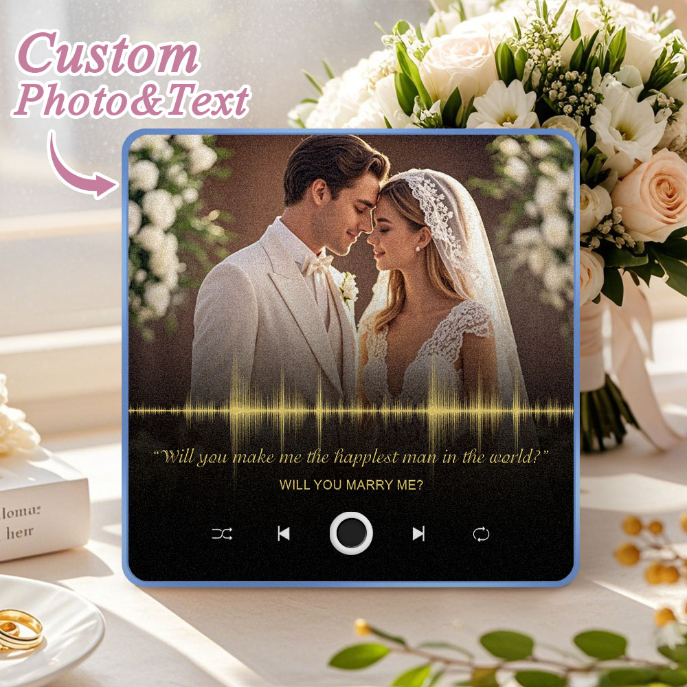 Custom Photo & Audio Fridge Magnet Capture Life's Beautiful Moment Perfect Proposal Wedding Gifts - soufeelmy