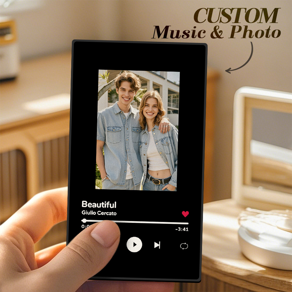 Custom Music Fridge Magnet Personalized Rectangle Music Fridge Magnet Can Play Songs - soufeelmy