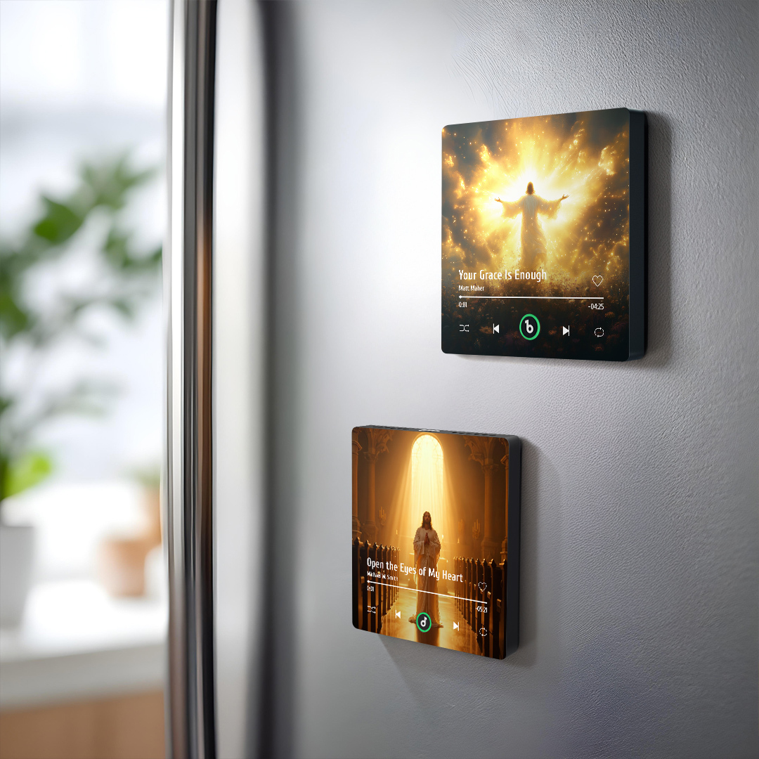 Custom Music Fridge Magnet New 4.0 Upgrade Colorful Frame Album Fridge Magnet Music Wall Photo Sticker Music Movement That Can Be Played Religious Gift - soufeelmy
