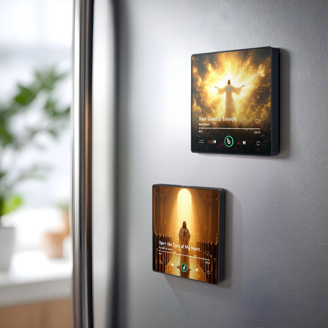 Custom Music Fridge Magnet New 4.0 Upgrade Colorful Frame Album Fridge Magnet Music Wall Photo Sticker Music Movement That Can Be Played Religious Gift - soufeelmy