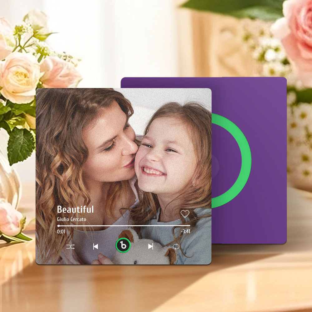Custom Music Fridge Magnet New 4.0 Upgrade Colorful Frame Album Fridge Magnet Music Wall Photo Sticker Music Movement That Can Be Played Mother's Day Gifts for Mom - soufeelmy