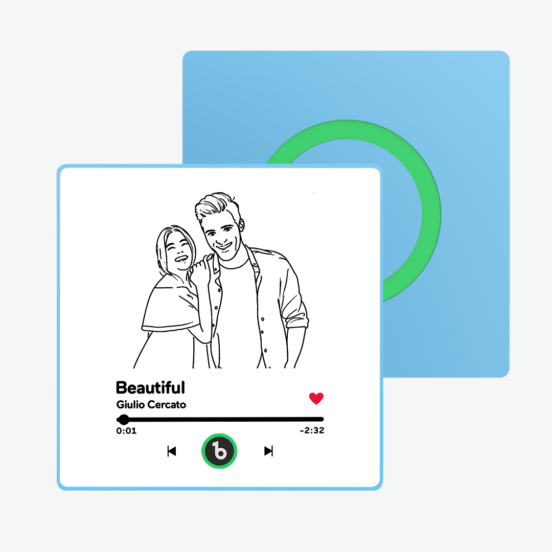 Custom Music Fridge Magnet Line Art New 4.0 Upgrade Multicolor Personalised Photo Fridge Magnet Can Play Songs Gifts for Her - soufeelmy