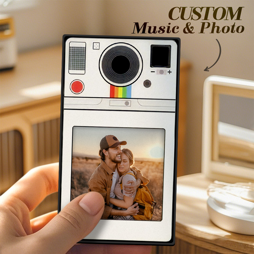 Custom Photo Polaroid Music Fridge Magnet Personalized Rectangle Music Fridge Magnet Can Play Songs - soufeelmy