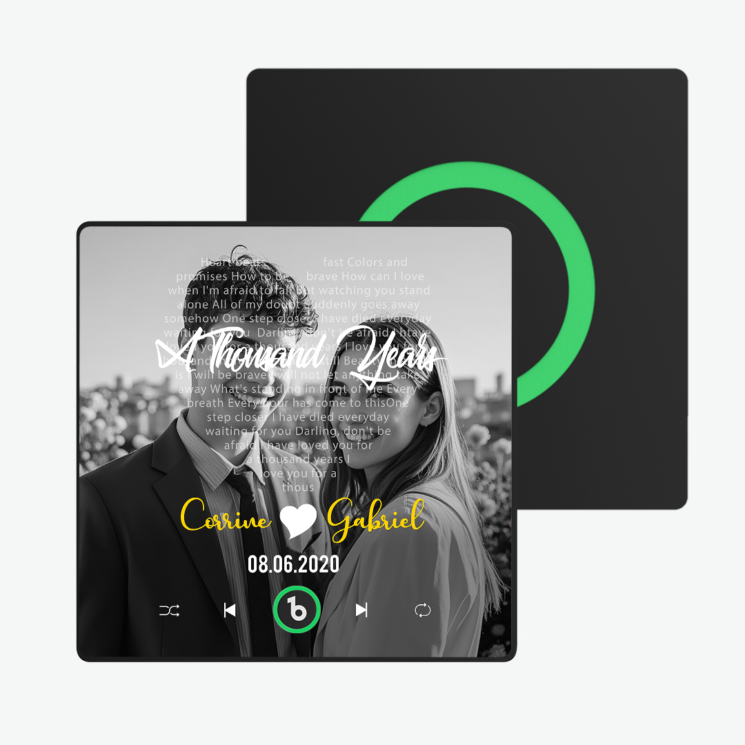 Custom Music Fridge Magnet Music Lyrics Fridge Magnet Colorful Frame Album Fridge Magnet Music Wall Photo Sticker Gift for Couple