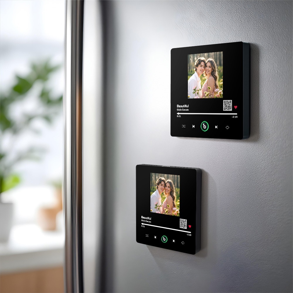 Custom Music Fridge Magnet New 4.0 Upgrade Custom Photo QR code Fridge Magnet Colorful Frame Album Fridge Magnet Music Wall Photo Sticker Gift for Couple - soufeelmy