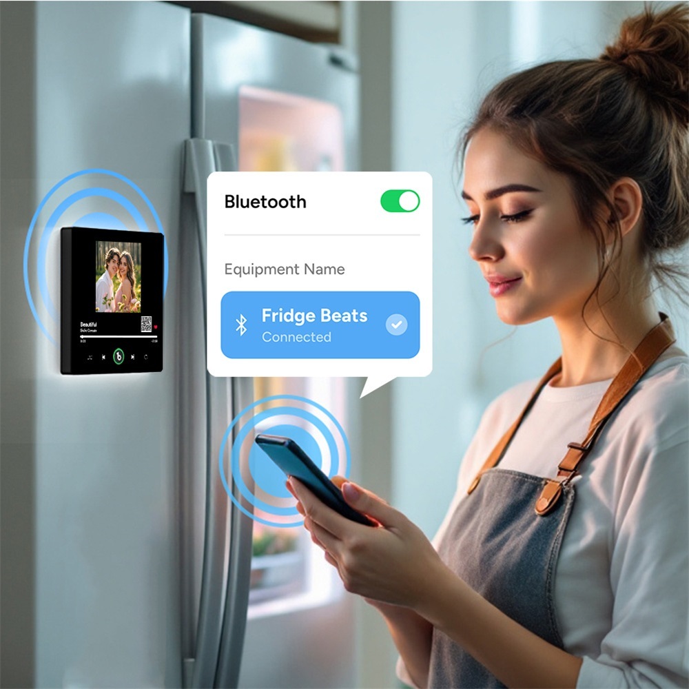 Custom Music Fridge Magnet New 4.0 Upgrade Custom Photo QR code Fridge Magnet Colorful Frame Album Fridge Magnet Music Wall Photo Sticker Gift for Couple - soufeelmy