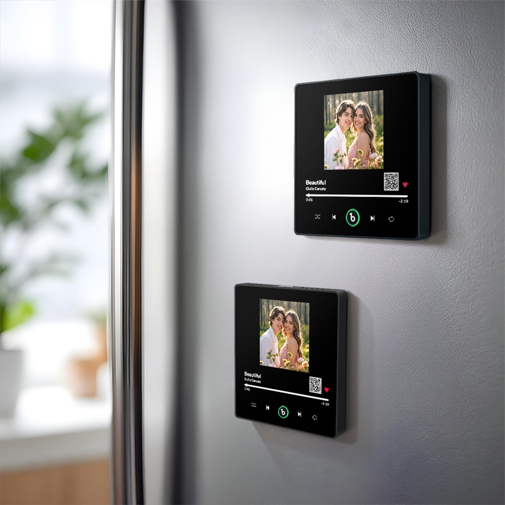Custom Music Fridge Magnet New 4.0 Upgrade Custom Photo QR code Fridge Magnet Colorful Frame Album Fridge Magnet Music Wall Photo Sticker Gift for Couple - soufeelmy