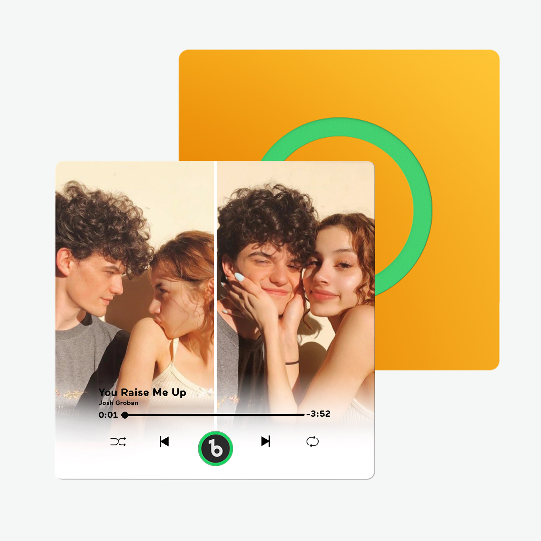 Custom Music Fridge Magnet Multiple Photo New 4.0 Upgrade Multicolor Can Play Songs and Adjust Volume Personalised 2 Photo Fridge Magnet - soufeelmy