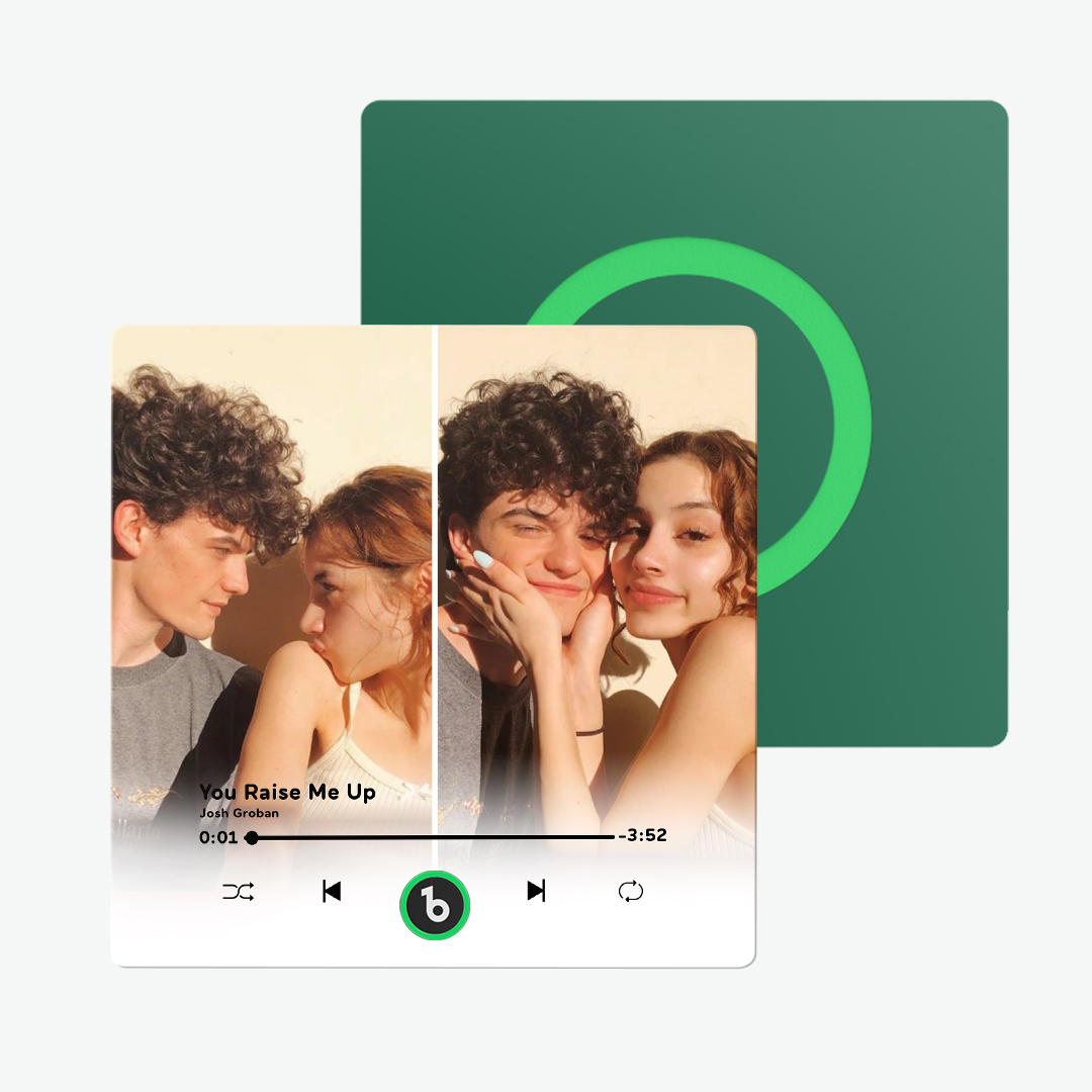 Custom Music Fridge Magnet Multiple Photo New 4.0 Upgrade Multicolor Can Play Songs and Adjust Volume Personalised 2 Photo Fridge Magnet - soufeelmy