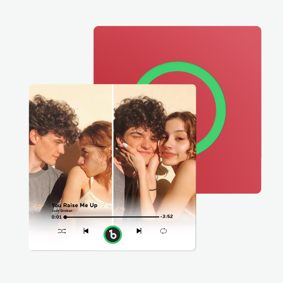Custom Music Fridge Magnet Multiple Photo New 4.0 Upgrade Multicolor Can Play Songs and Adjust Volume Personalised 2 Photo Fridge Magnet - soufeelmy