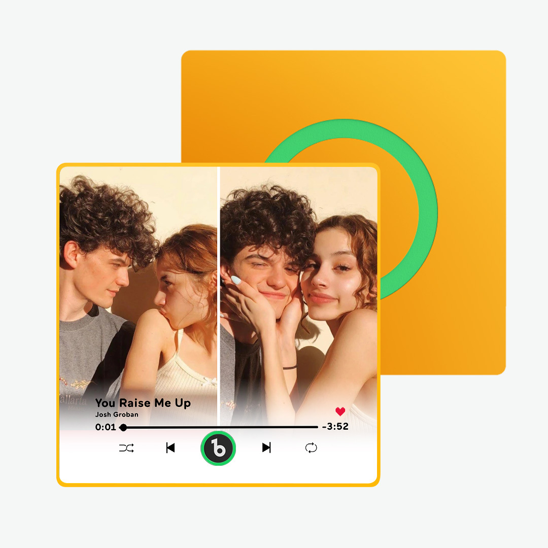 Custom Music Fridge Magnet Multiple Photo New 4.0 Upgrade Multicolor Can Play Songs and Adjust Volume Personalised 2 Photo Fridge Magnet - soufeelmy