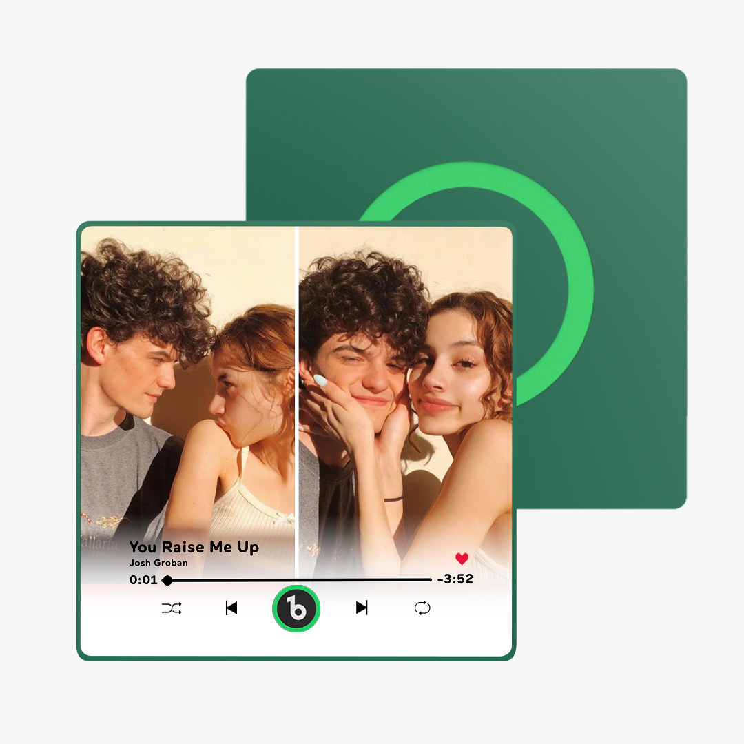 Custom Music Fridge Magnet Multiple Photo New 4.0 Upgrade Multicolor Can Play Songs and Adjust Volume Personalised 2 Photo Fridge Magnet - soufeelmy