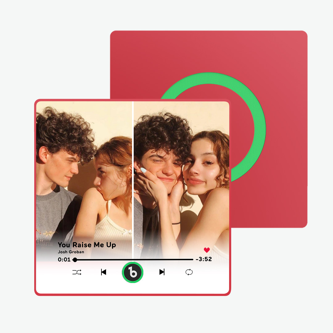 Custom Music Fridge Magnet Multiple Photo New 4.0 Upgrade Multicolor Can Play Songs and Adjust Volume Personalised 2 Photo Fridge Magnet - soufeelmy