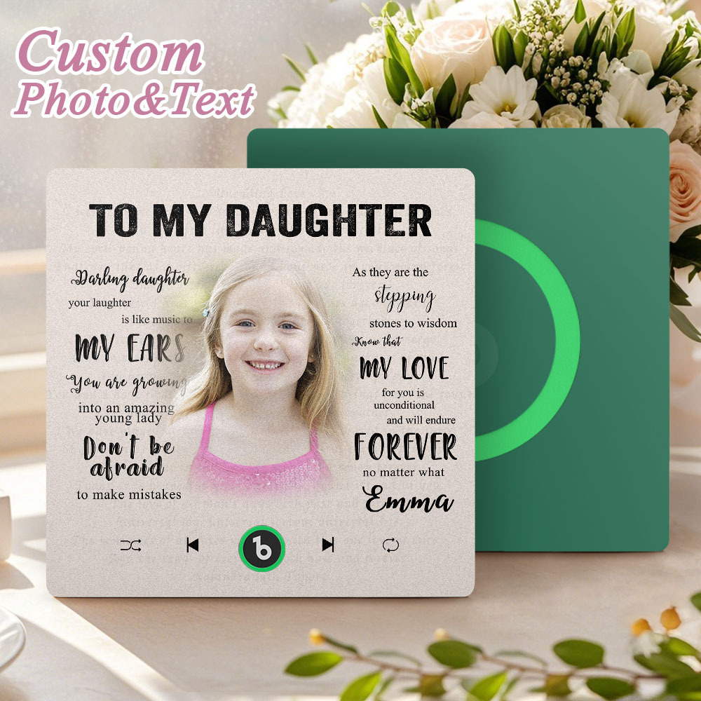 Custom Music Fridge Magnet New 4.0 Upgrade Personalized Photo and Name Music Wall Photo Sticker To My Father/Mother/Friend/Daughter/Son/Wife/Husband - soufeelmy