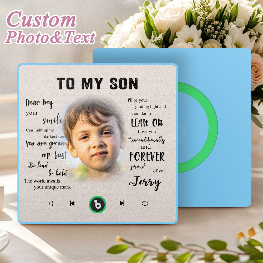 Custom Music Fridge Magnet New 4.0 Upgrade Personalized Photo and Name Music Wall Photo Sticker To My Father/Mother/Friend/Daughter/Son/Wife/Husband - soufeelmy