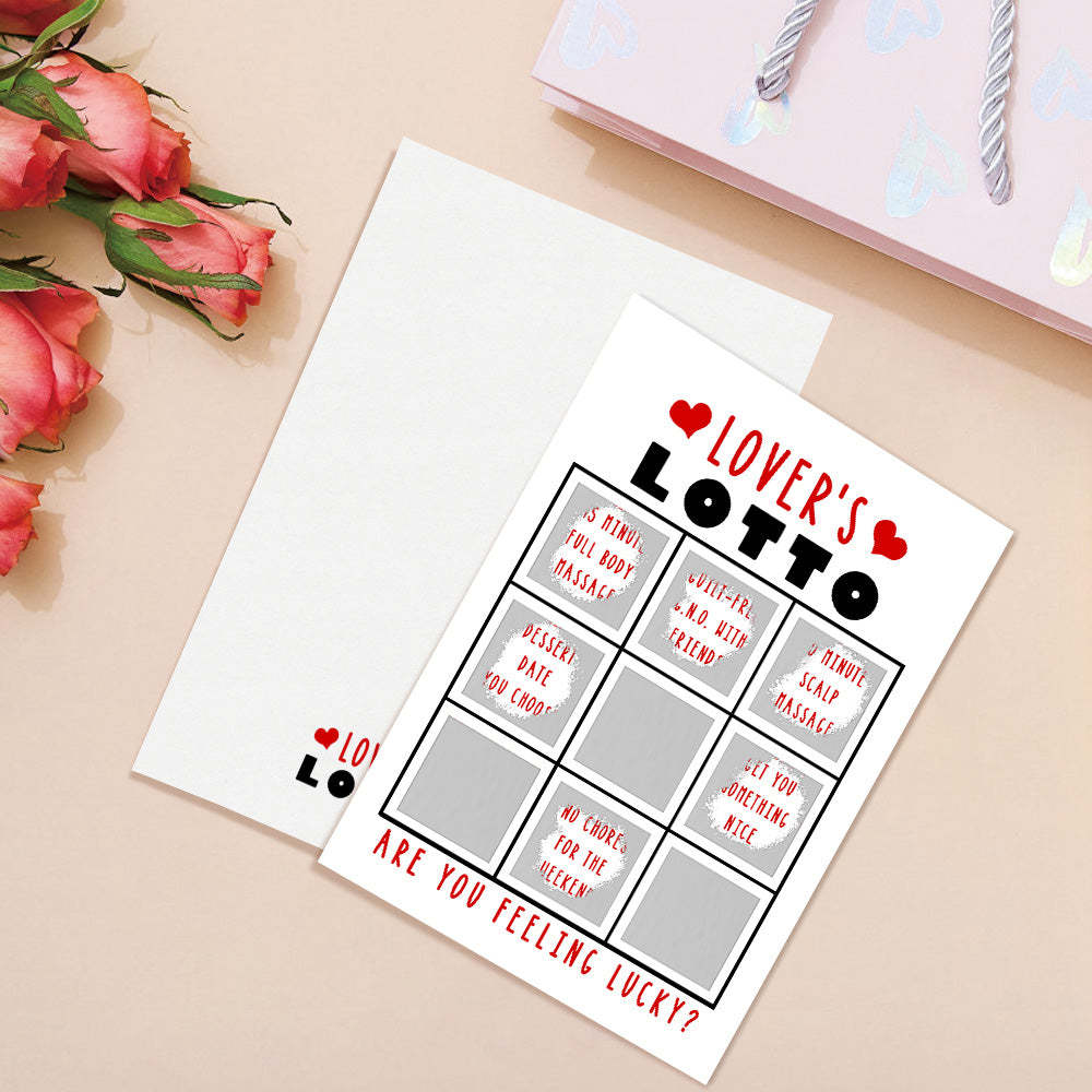 Lover's Lotto Scratch Card Valentine's Day Surprise Funny Scratch off Card - soufeelmy