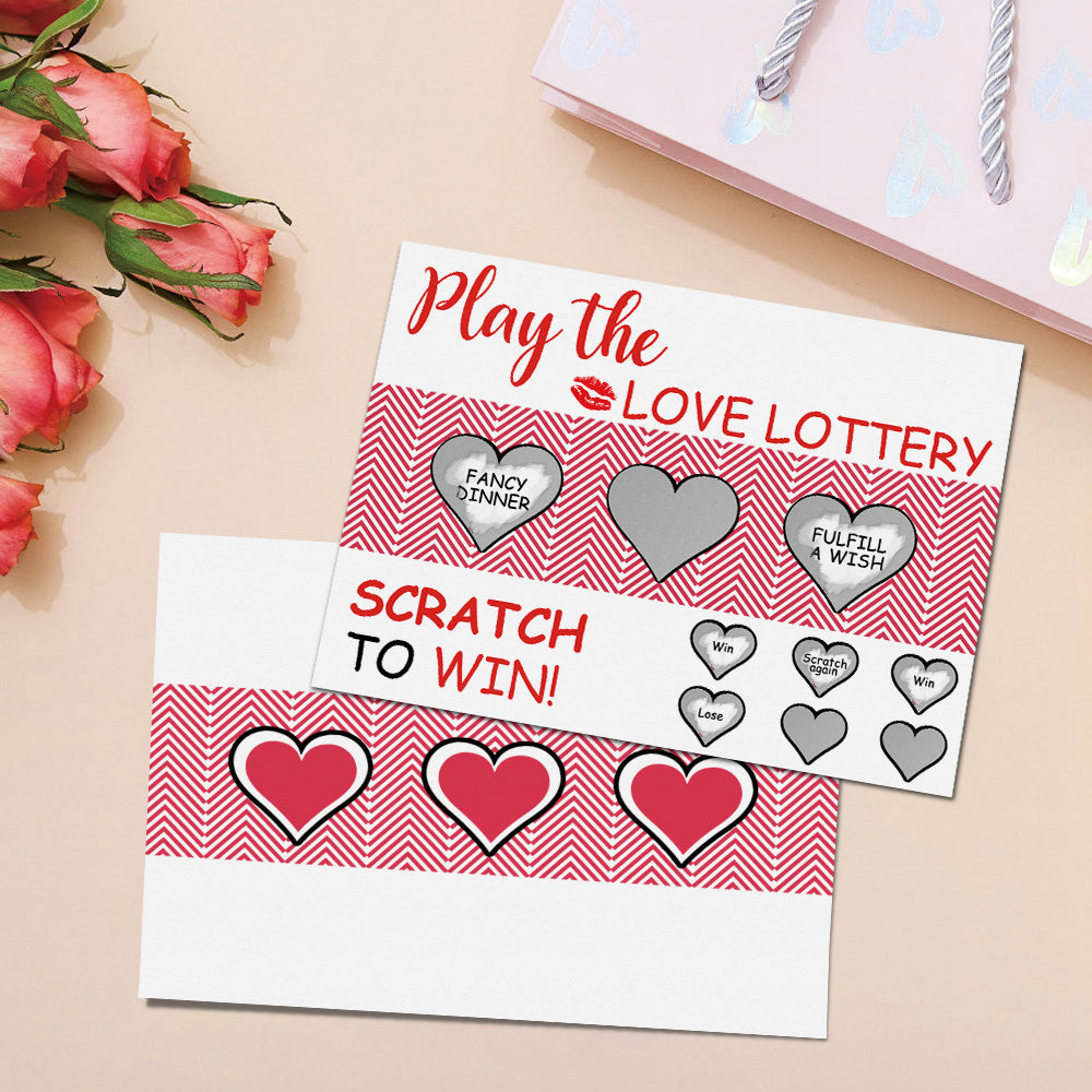 Love Lottery Scratch Card Funny Valentine's Day Scratch off Card