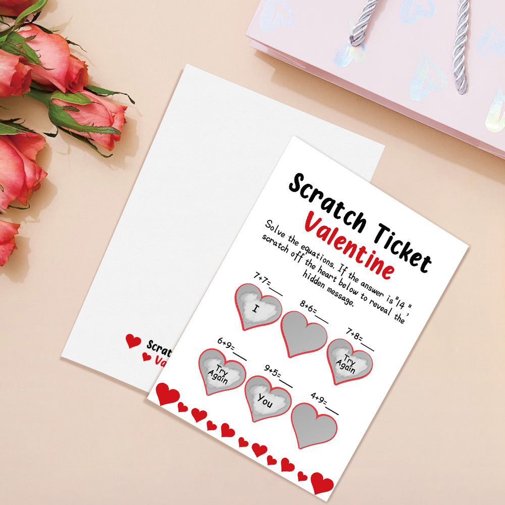 I Love You Scratch Card Funny Valentine's Day Scratch off Card