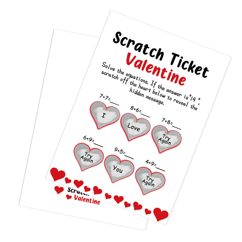 I Love You Scratch Card Funny Valentine's Day Scratch off Card - soufeelmy