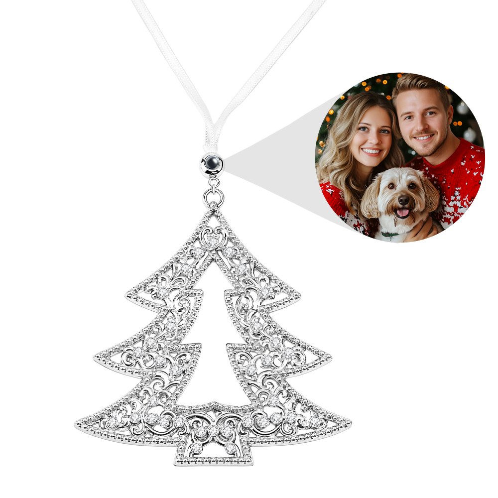 Personalized Christmas Projection Ornaments Christmas Tree Shape Custom Photo Ornaments Christmas Gifts For Family For Lover - soufeelmy