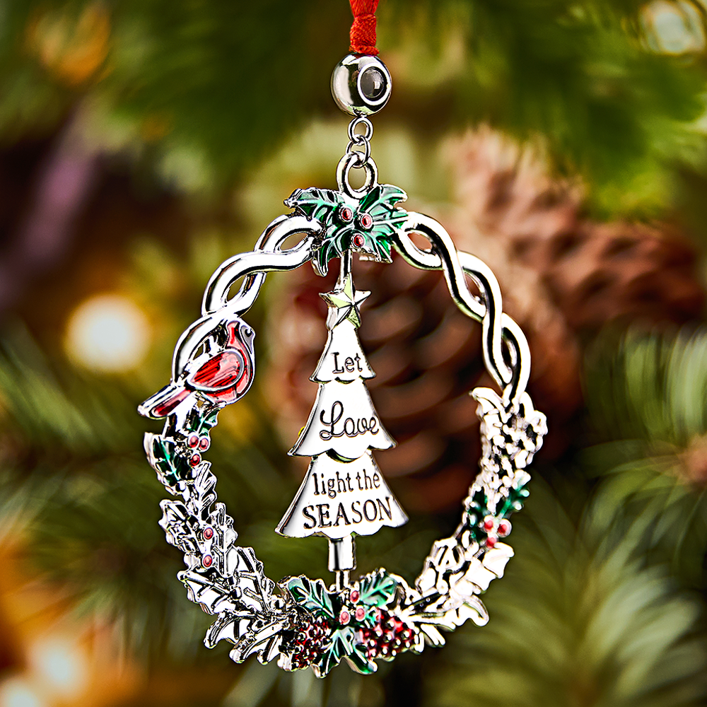 Personalized Photo Projection Ornaments Rotating Christmas Tree 2024 Christmas Gifts - soufeelmy