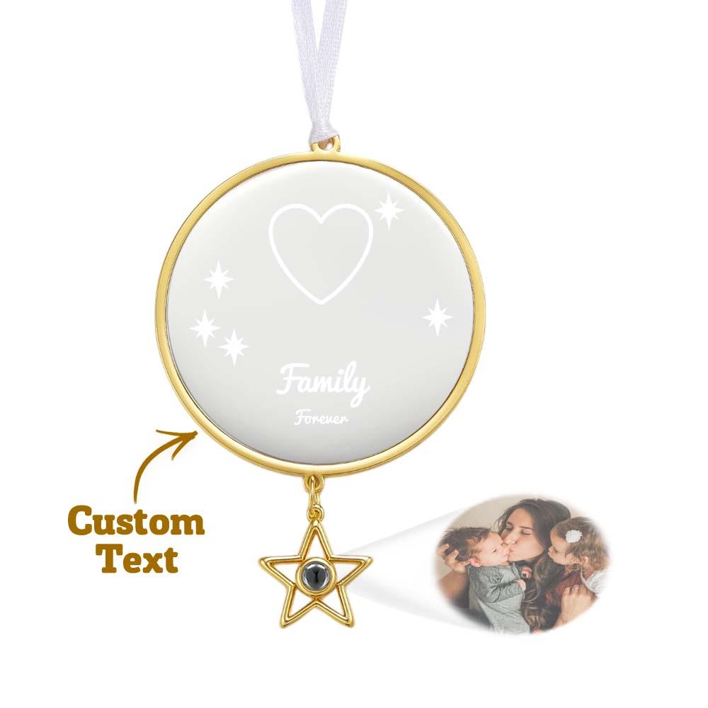 Personalized Photo Projection Ornaments Round Plate Ornaments Christmas Tree Ornaments Christmas Gifts - soufeelmy