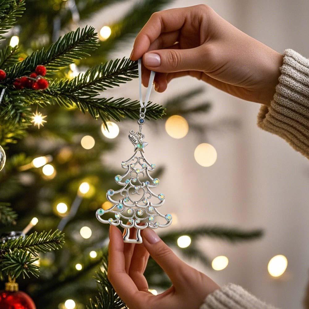 Personalized Photo Projection Ornaments Colorful Diamond Christmas Tree Ornaments Christmas Gifts - soufeelmy