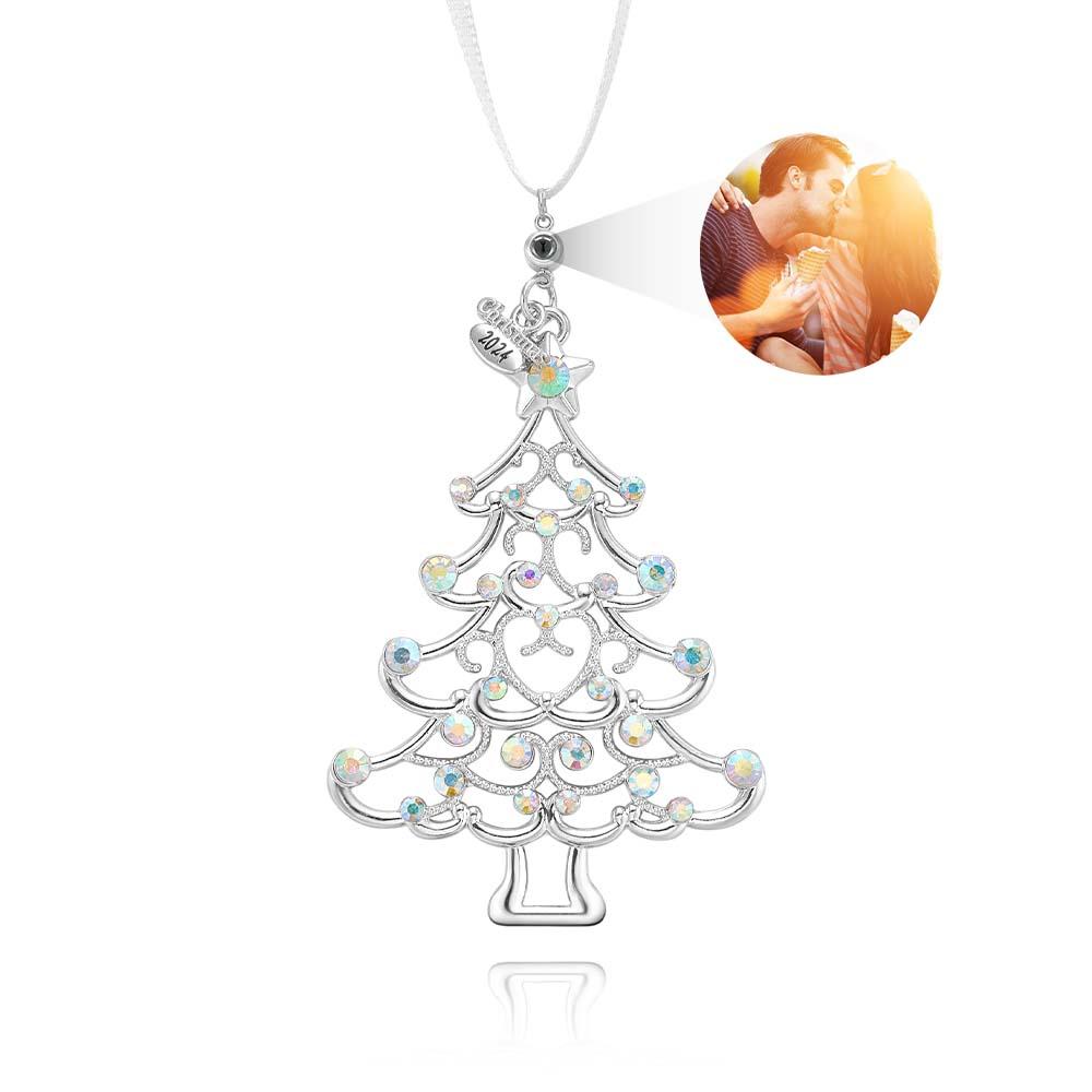 Personalized Photo Projection Ornaments Colorful Diamond Christmas Tree Ornaments Christmas Gifts - soufeelmy