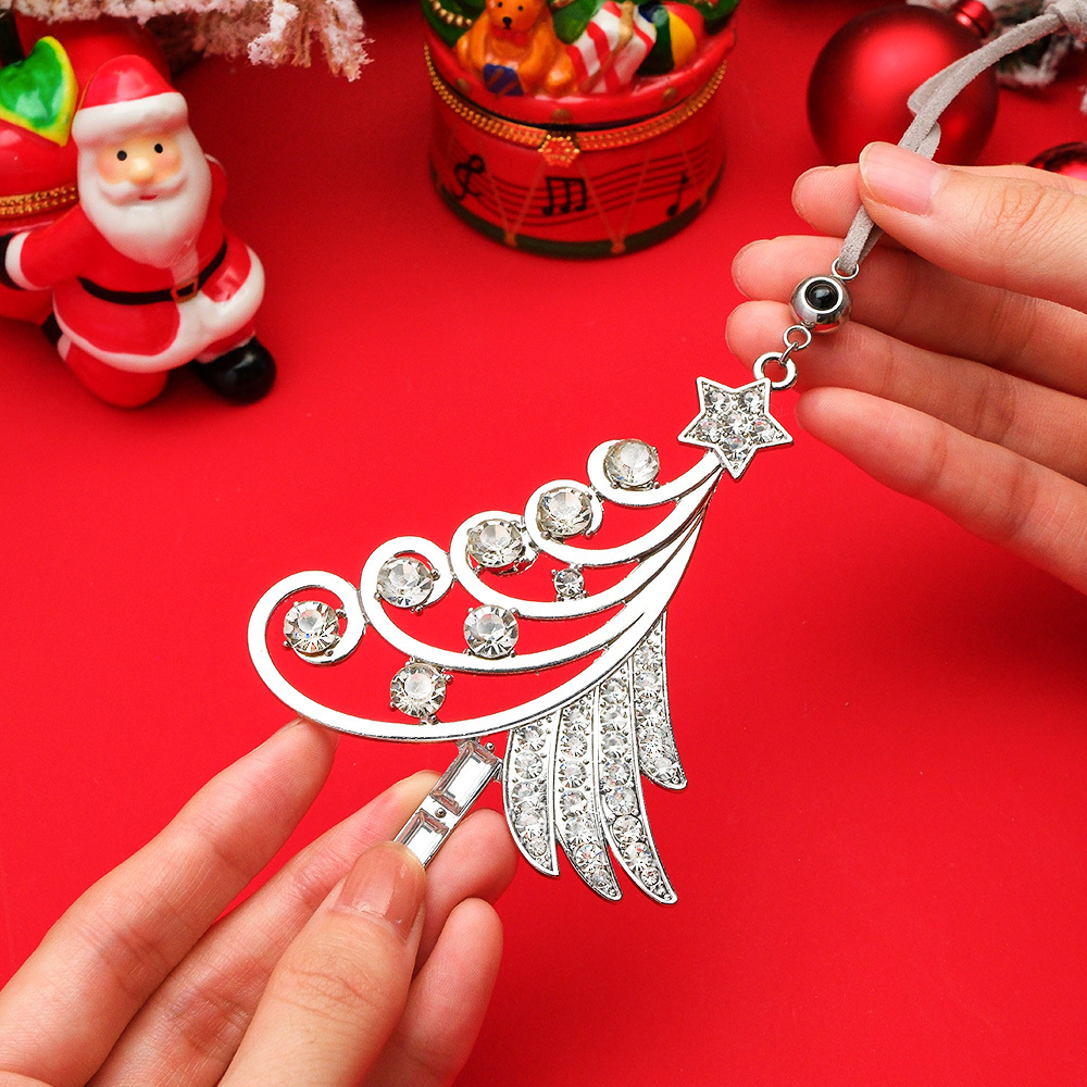 Personalized Photo Projection Ornaments Colorful Christmas Tree Diamond Ornament Christmas Gifts - soufeelmy