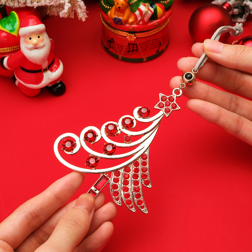 Personalized Photo Projection Ornaments Colorful Christmas Tree Diamond Ornament Christmas Gifts - soufeelmy
