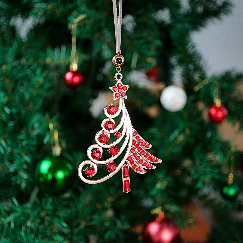 Personalized Photo Projection Ornaments Colorful Christmas Tree Diamond Ornament Christmas Gifts - soufeelmy