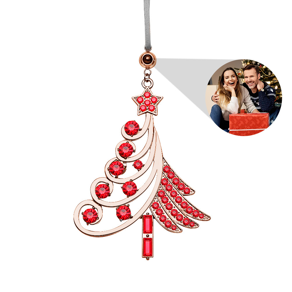 Personalized Photo Projection Ornaments Colorful Christmas Tree Diamond Ornament Christmas Gifts - soufeelmy