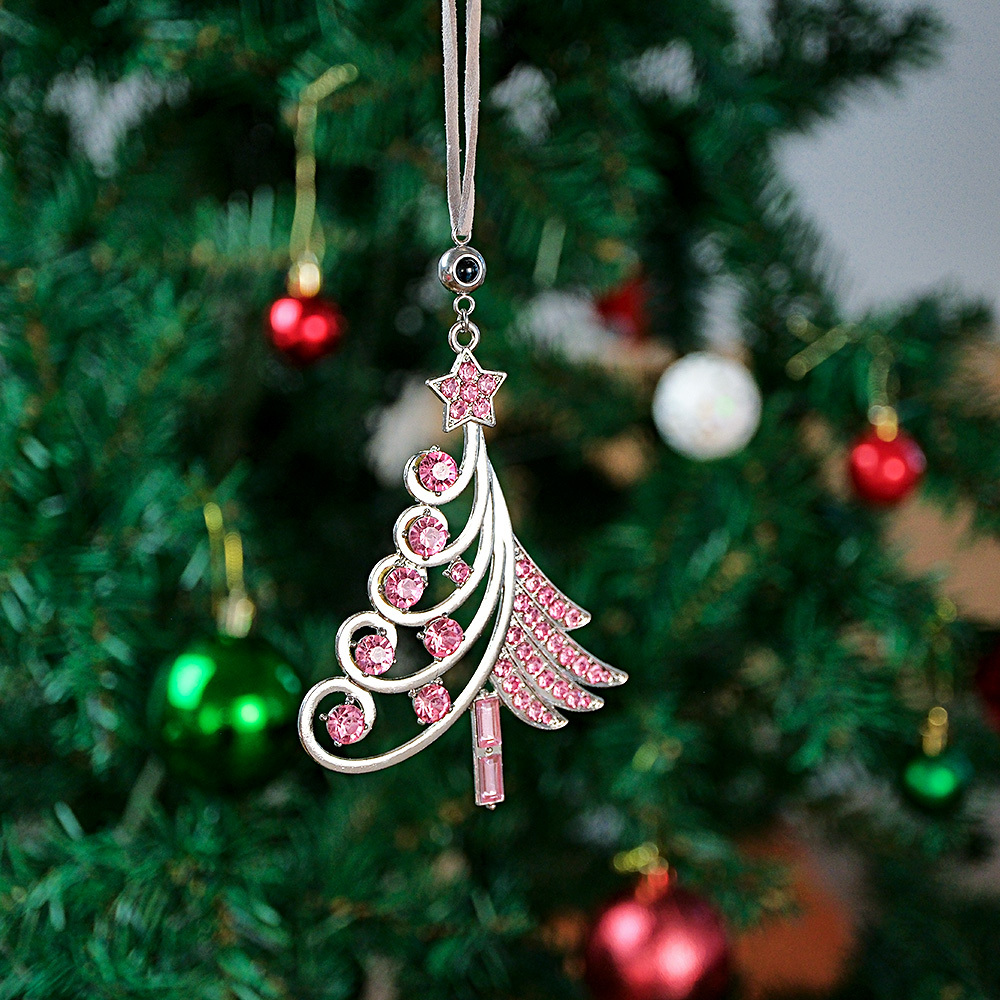 Personalized Photo Projection Ornaments Colorful Christmas Tree Diamond Ornament Christmas Gifts - soufeelmy