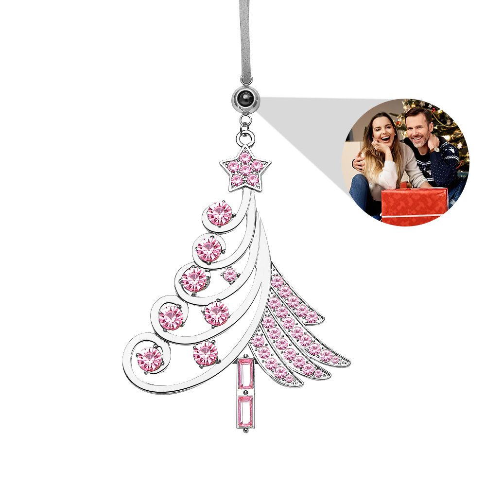 Personalized Photo Projection Ornaments Colorful Christmas Tree Diamond Ornament Christmas Gifts - soufeelmy