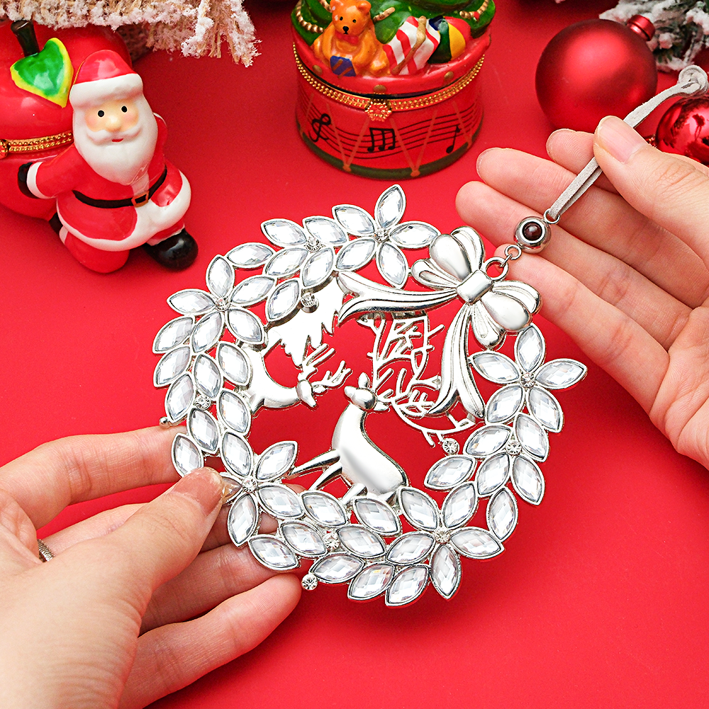 Personalized Photo Projection Ornaments Snowflake Ornament Christmas Tree Ornaments Christmas Gifts - soufeelmy