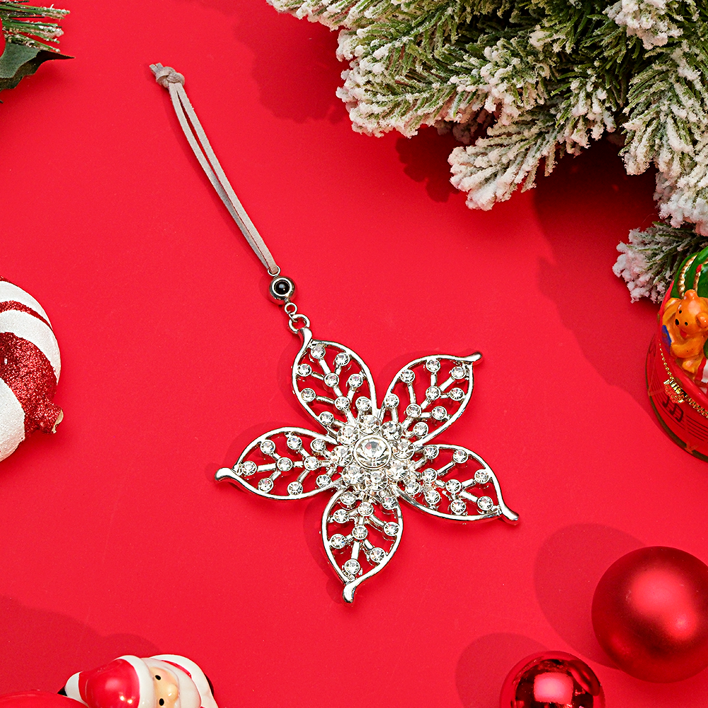Personalized Photo Projection Ornaments Snowflake Ornament Christmas Tree Ornaments Christmas Gifts - soufeelmy