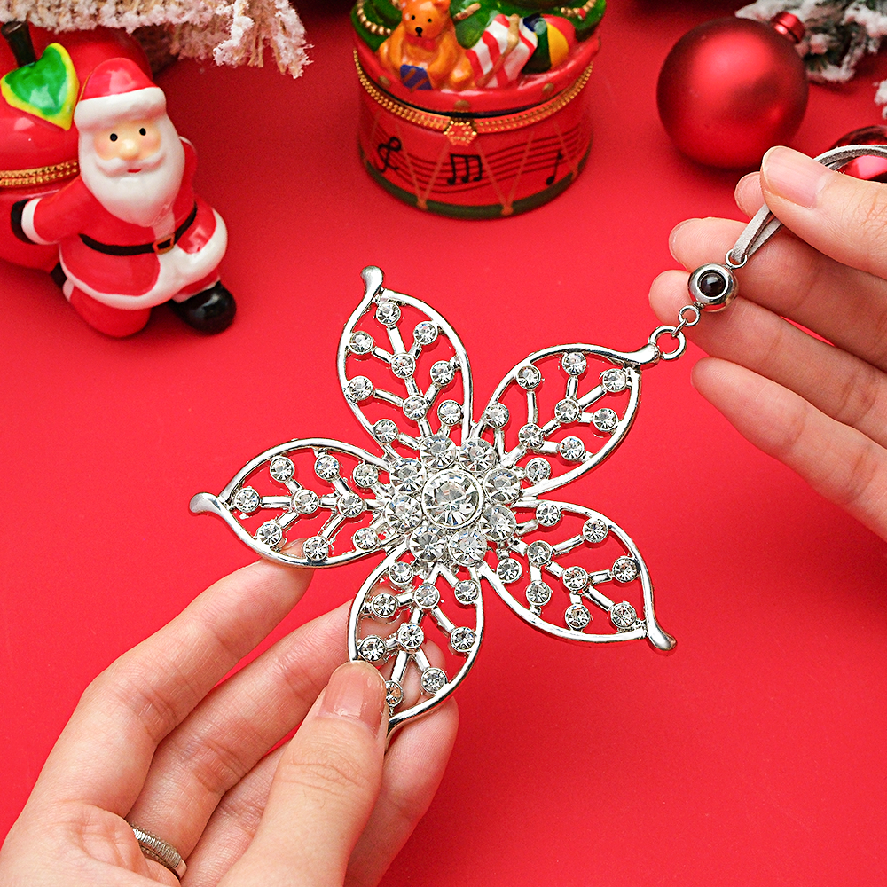 Personalized Photo Projection Ornaments Snowflake Ornament Christmas Tree Ornaments Christmas Gifts - soufeelmy