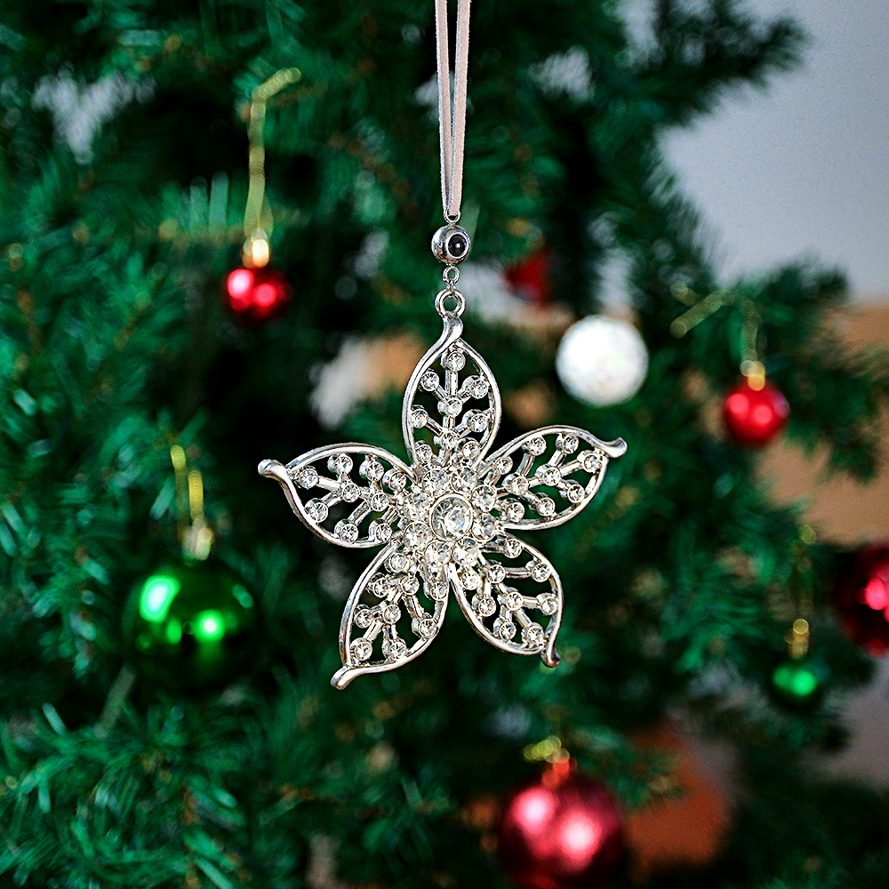 Personalized Photo Projection Ornaments Flowers Ornament Christmas Tree Ornaments Christmas Gifts - soufeelmy