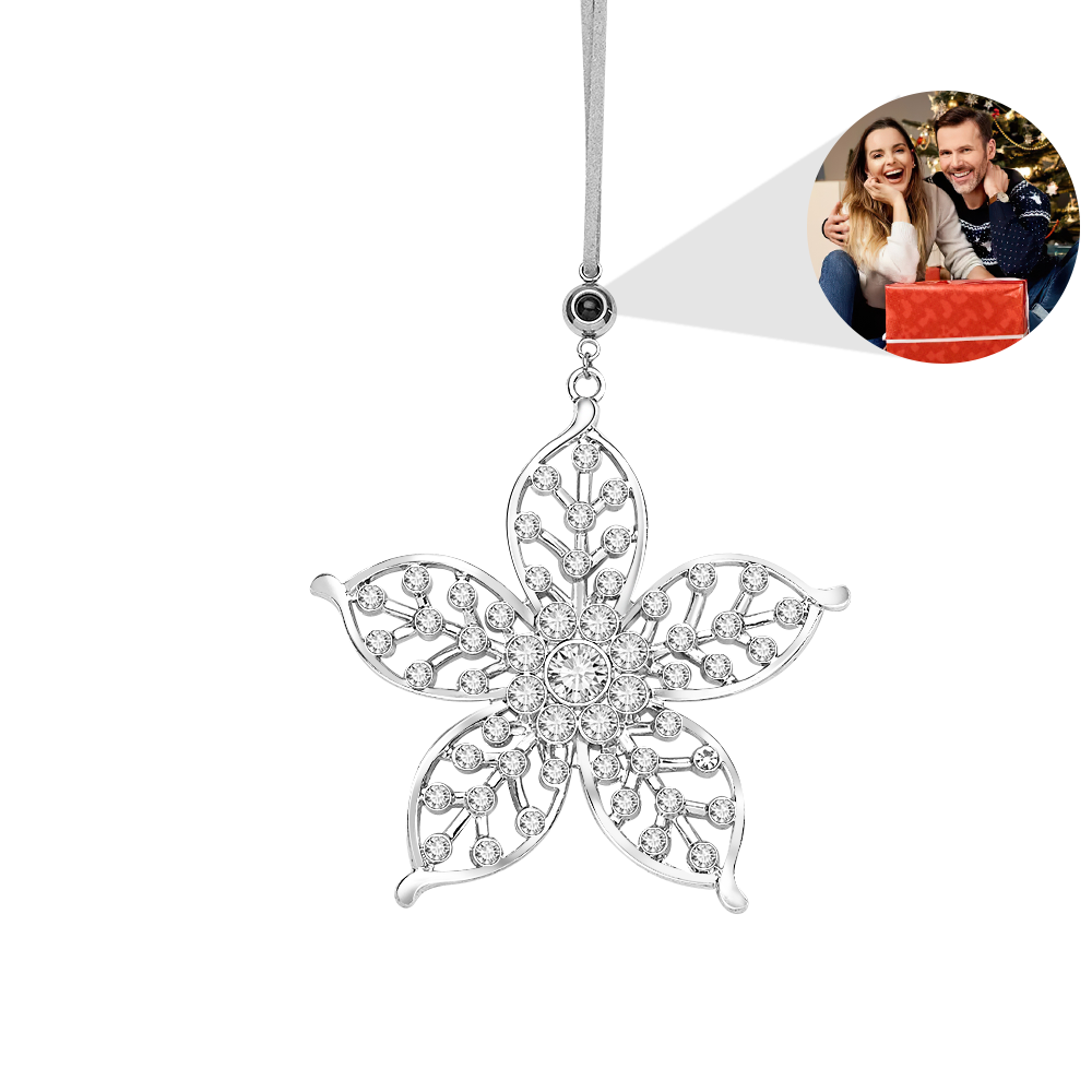 Personalized Photo Projection Ornaments Flowers Ornament Christmas Tree Ornaments Christmas Gifts - soufeelmy