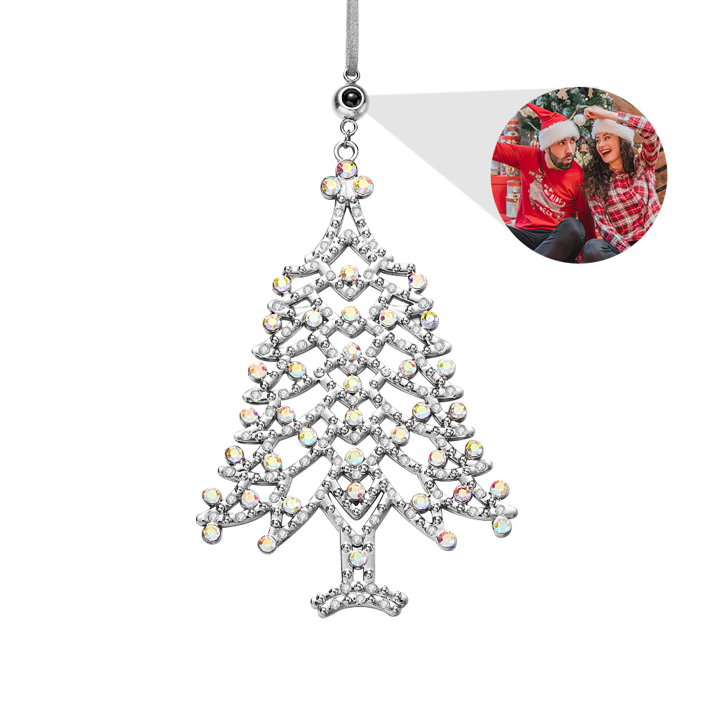 Personalized Photo Projection Ornaments Metal Christmas Tree Decoration Ornaments for Christmas Gifts - soufeelmy