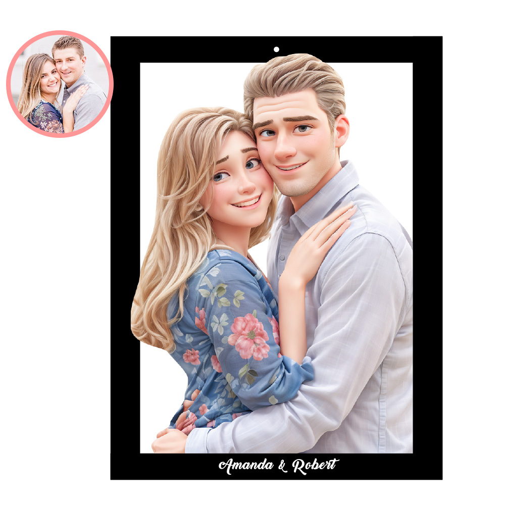 Personalized Cartoon Style 3D Photo Wooden Sign - soufeelmy