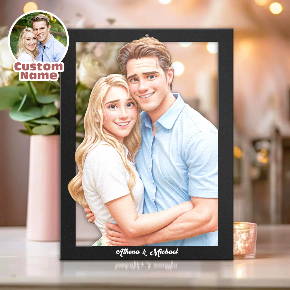 Personalized Cartoon Style 3D Photo Wooden Sign - soufeelmy