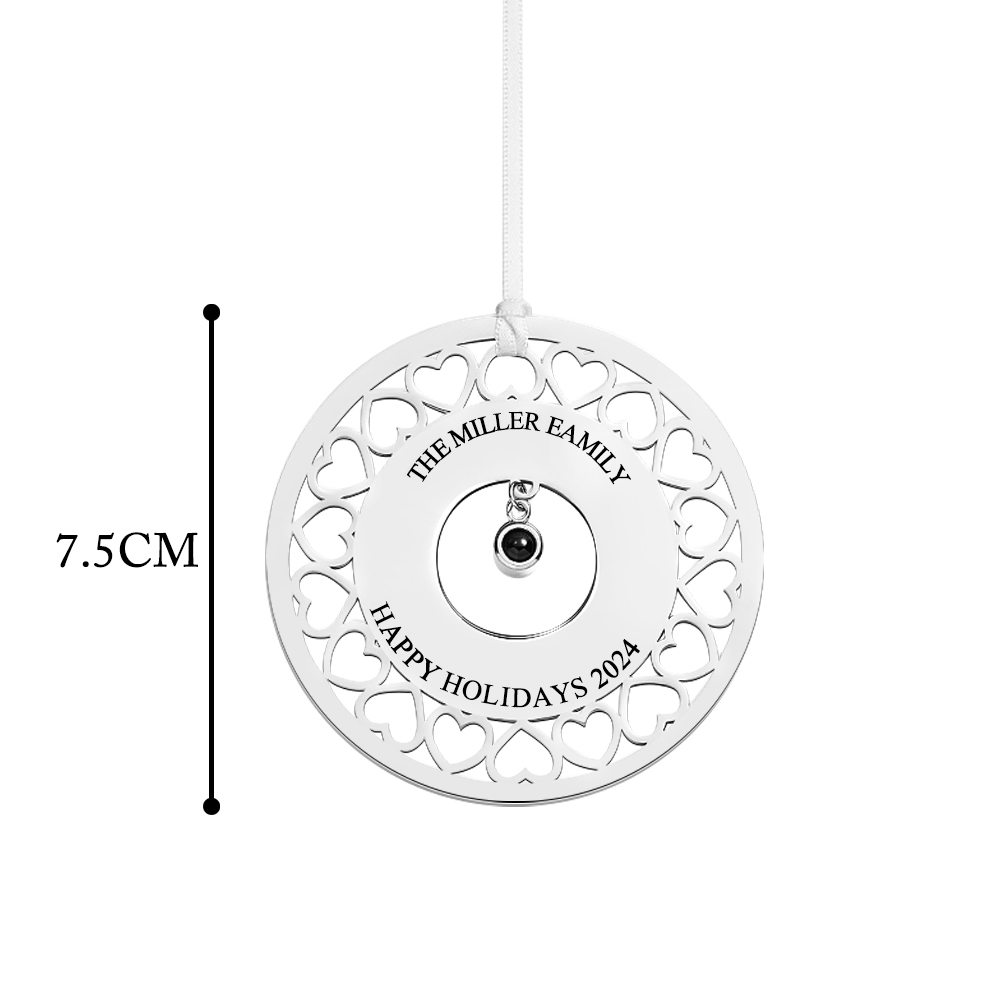 Personalized Photo Projection Ornaments Custom Photo and Text Ornaments Christmas Tree Decoration Ornaments for Christmas Gifts - soufeelmy