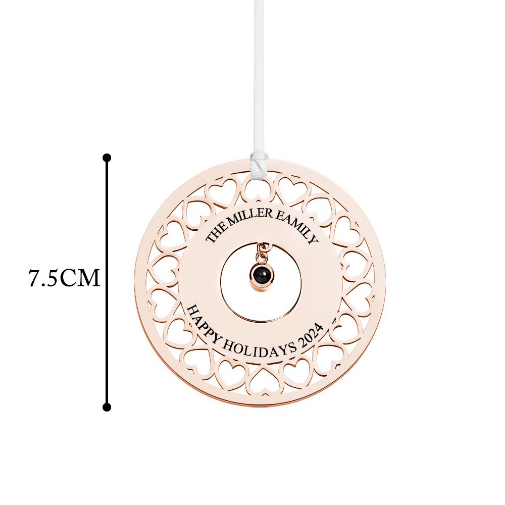 Personalized Photo Projection Ornaments Custom Photo and Text Ornaments Christmas Tree Decoration Ornaments for Christmas Gifts - soufeelmy