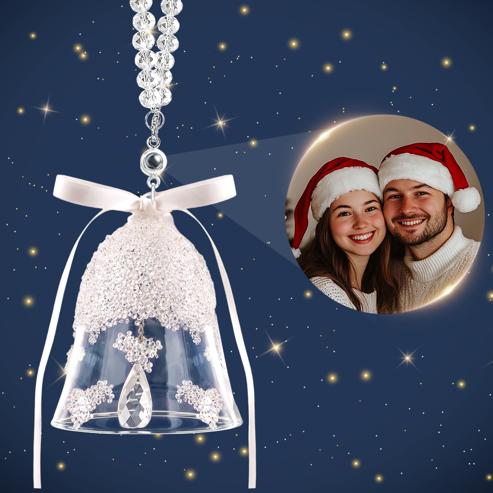 Personalized Photo Projection Car Accessories Ornaments Personalized Car Hanging Bell Ornament Decoration Custom Picture - soufeelmy
