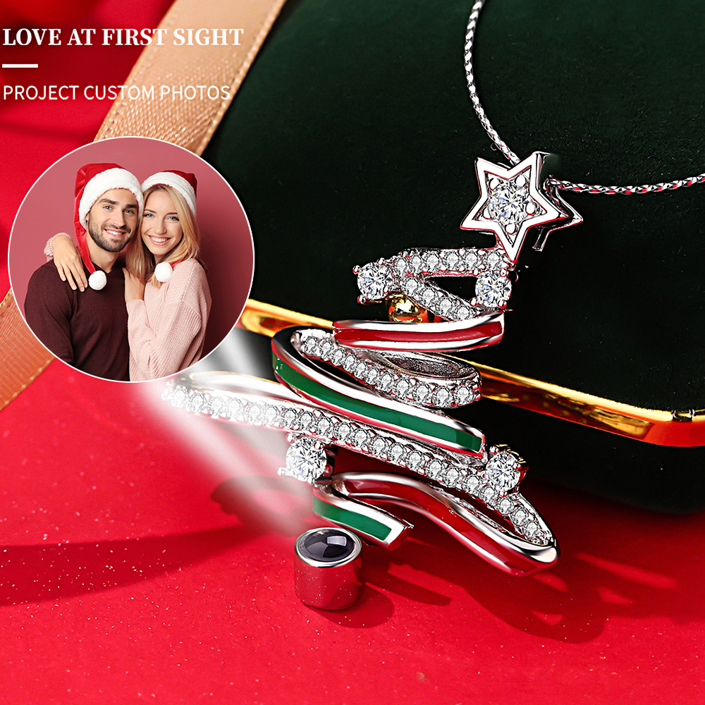 Personalized Photo Projection Ornaments Christmas Candy Cane Christmas Gifts - soufeelmy