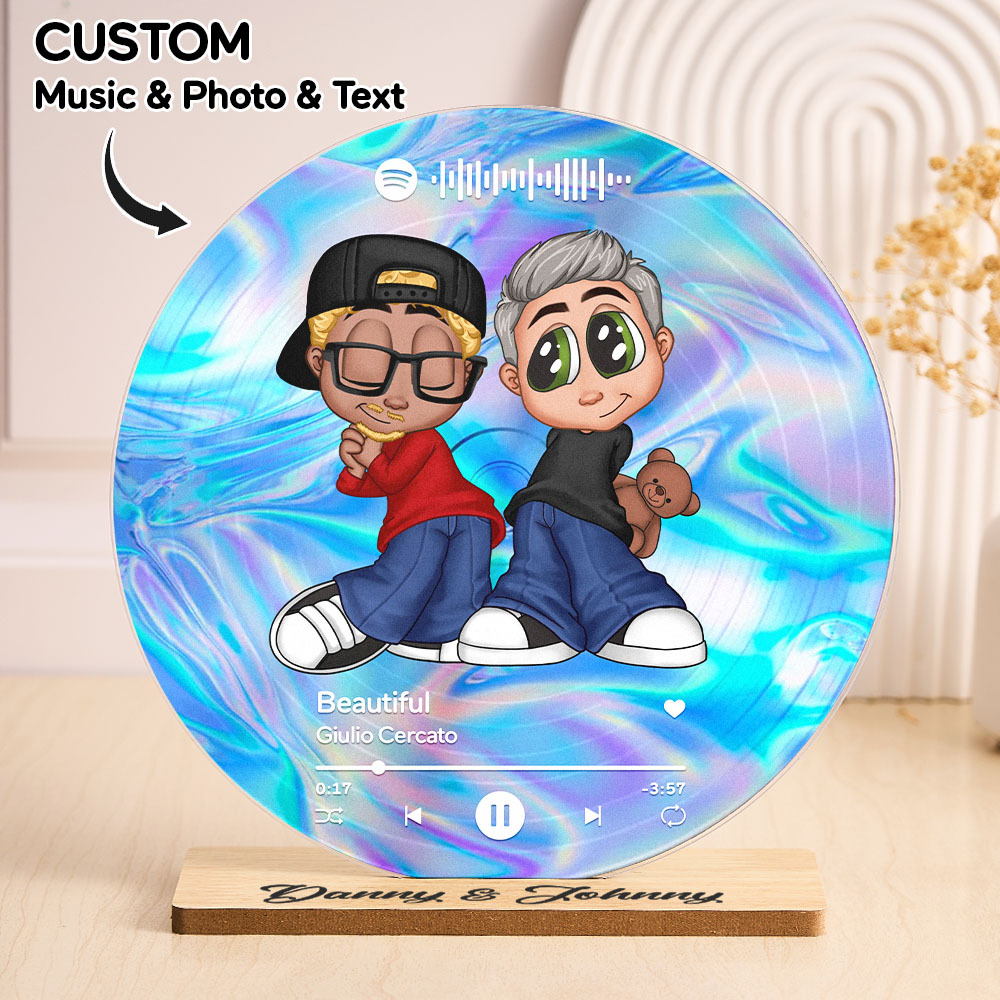 Y2K Couple Custom Vinyl Spotify Record Favorite Song Acrylic Plaque, Anniversary Birthday Gift for her Gift for him - soufeelmy