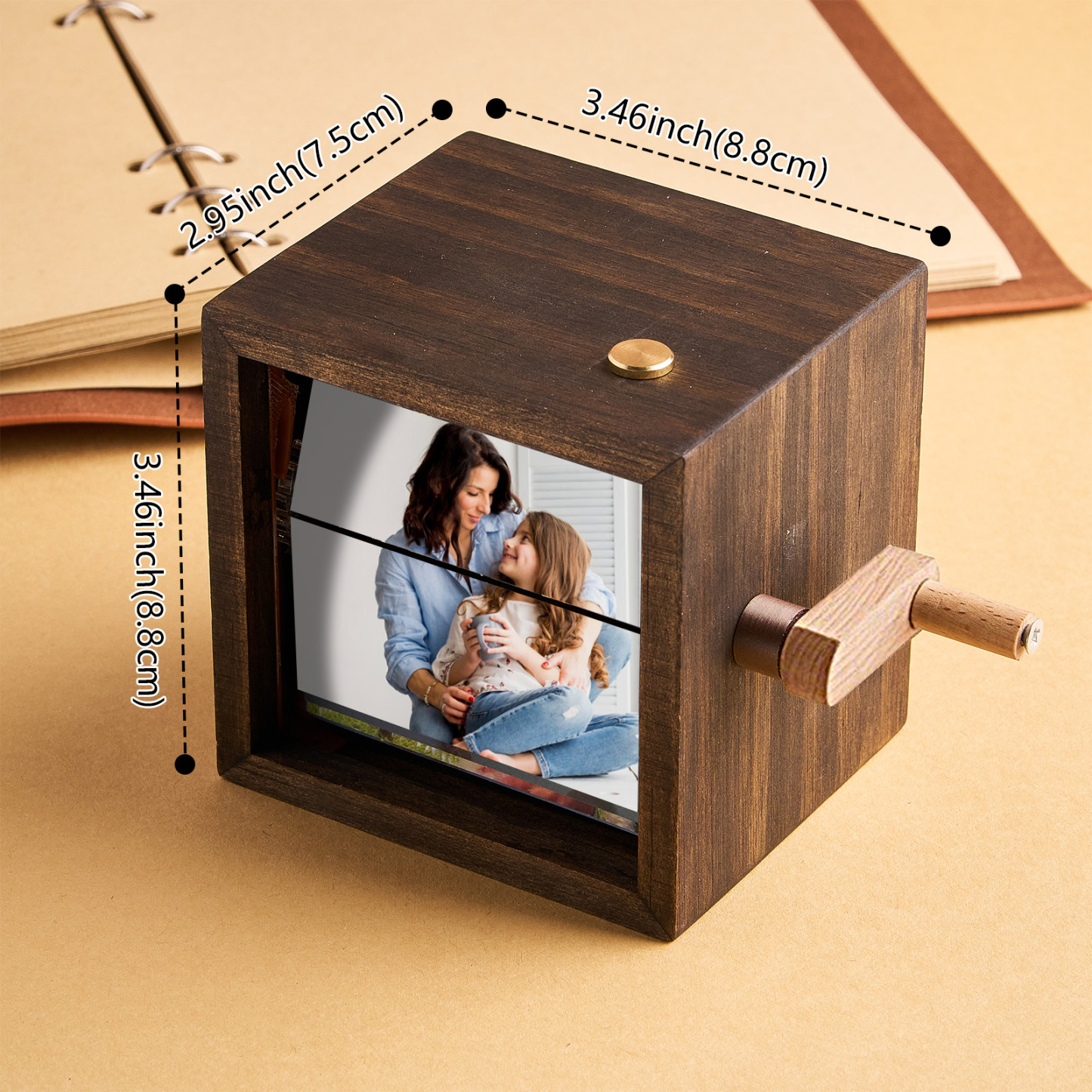 Custom Calendar Photo Flipbook Frame Animation Machine Mechanical Hand-cranked Flipbook Box Photo Album Mother's Day Gifts - soufeelmy